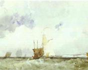 Vessels in a Choppy Sea - 理查德·帕克斯·伯宁顿